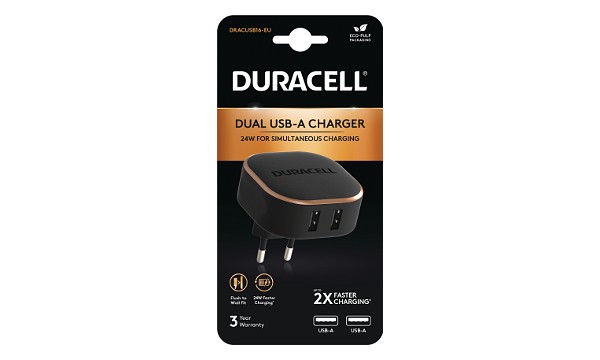 Duracell Dual 24W USB-A laddare