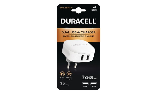 Duracell Dual 24W USB-A laddare