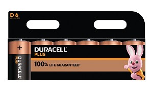 Duracell Plus Power D-storlek (6-pack)