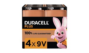 Duracell Plus Power 9v Packet Med 4