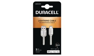 Duracell 2 m USB-A- till Lightning-kabel