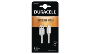 Duracell 2m USB-A- till mikro-USB-kabel
