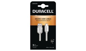 Duracell 2m USB-A- till mikro-USB-kabel