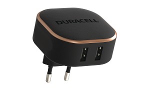 Duracell 2x2.4A USB Laddare för telefon/surfplatta